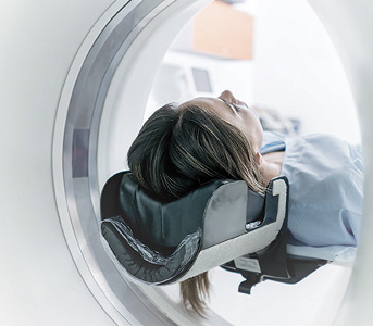 Patient with NETs getting a PET scan.